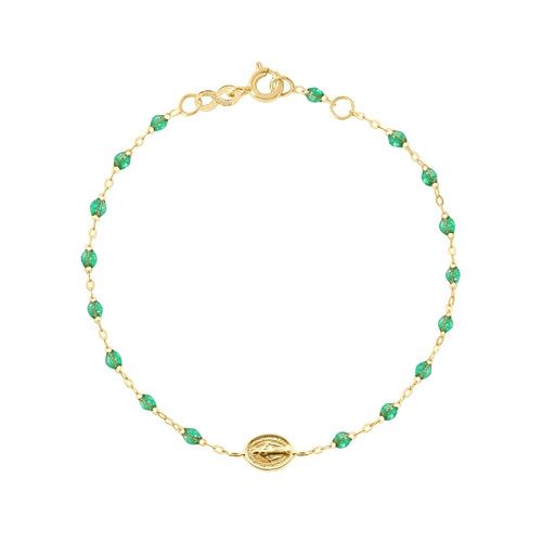 Gigi Clozeau - Madone Charm Classic Gigi Mint Bracelet, Yellow Gold, 6.7