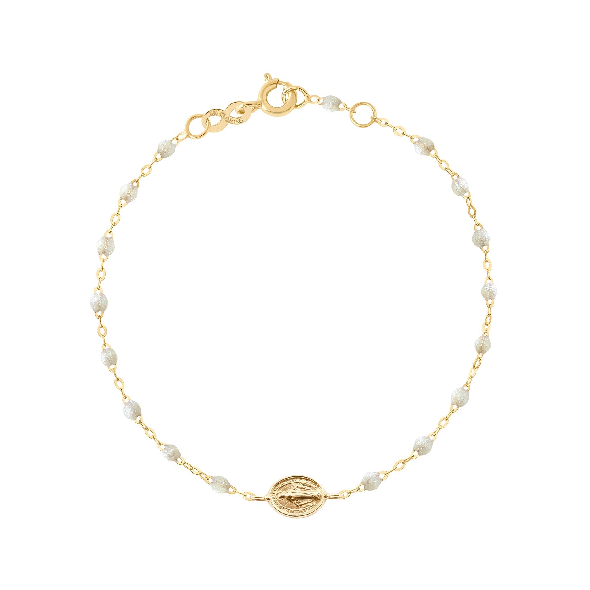 Gigi Clozeau - Madone Charm Classic Gigi Opal bracelet, Yellow Gold, 6.7"