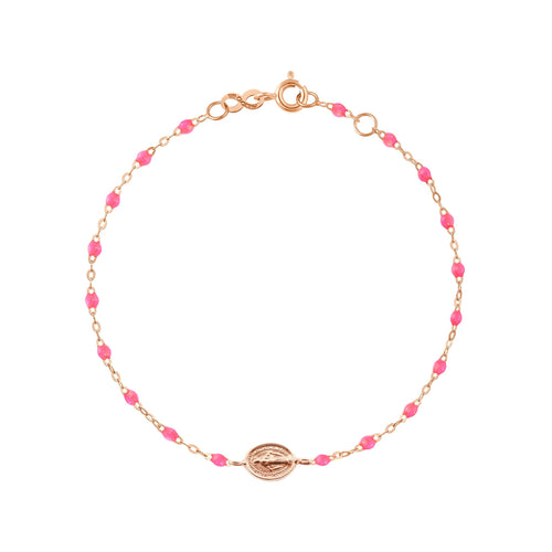 Gigi Clozeau - Madone Charm Classic Gigi Pink bracelet, Rose Gold, 6.7
