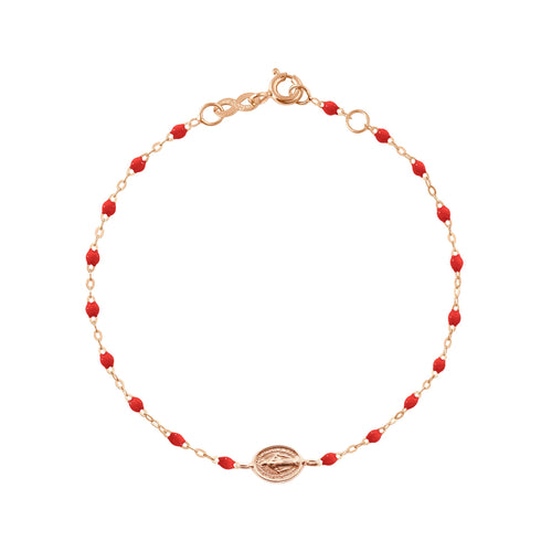 Gigi Clozeau - Madone Charm Classic Gigi Poppy bracelet, Rose Gold, 6.7