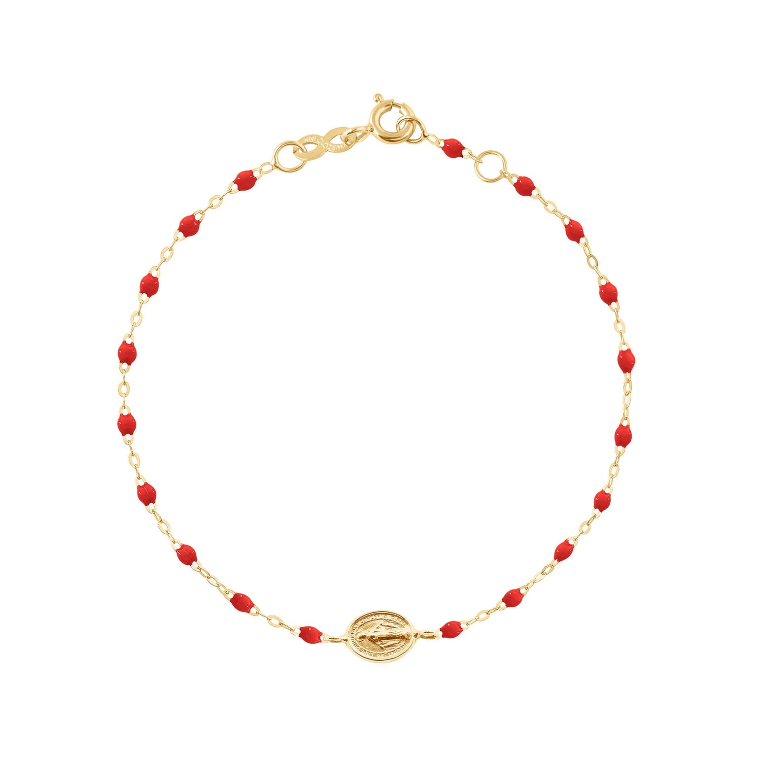 Gigi Clozeau - Madone Charm Classic Gigi Poppy bracelet, Yellow Gold, 6.7"