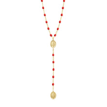 Gigi Clozeau - Madone Charm Classic Gigi Poppy rosary, Yellow Gold, 16.5"