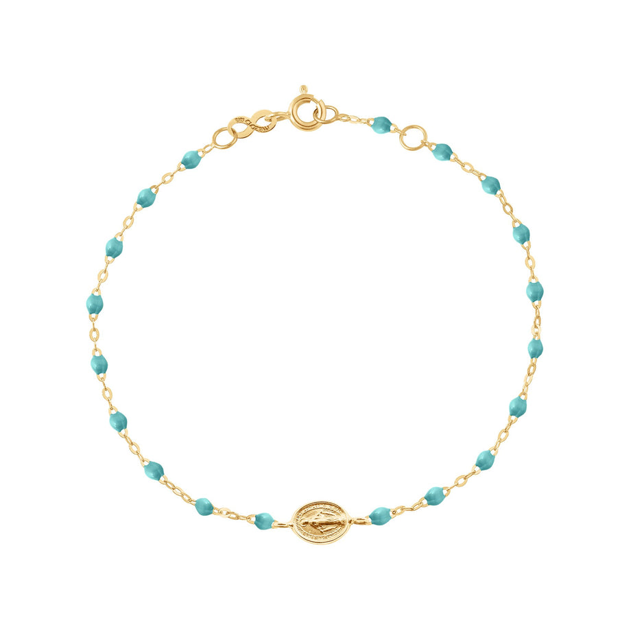 Gigi Clozeau - Madone Charm Classic Gigi Turquoise Green bracelet, Yellow Gold, 6.7
