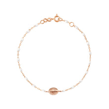 Gigi Clozeau - Madone Charm Classic Gigi White bracelet, Rose Gold, 6.7"