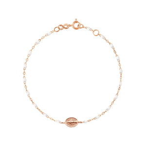 Gigi Clozeau - Madone Charm Classic Gigi White bracelet, Rose Gold, 6.7"
