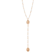 Gigi Clozeau - Madone Charm Classic Gigi White rosary, Rose Gold, 16.5"