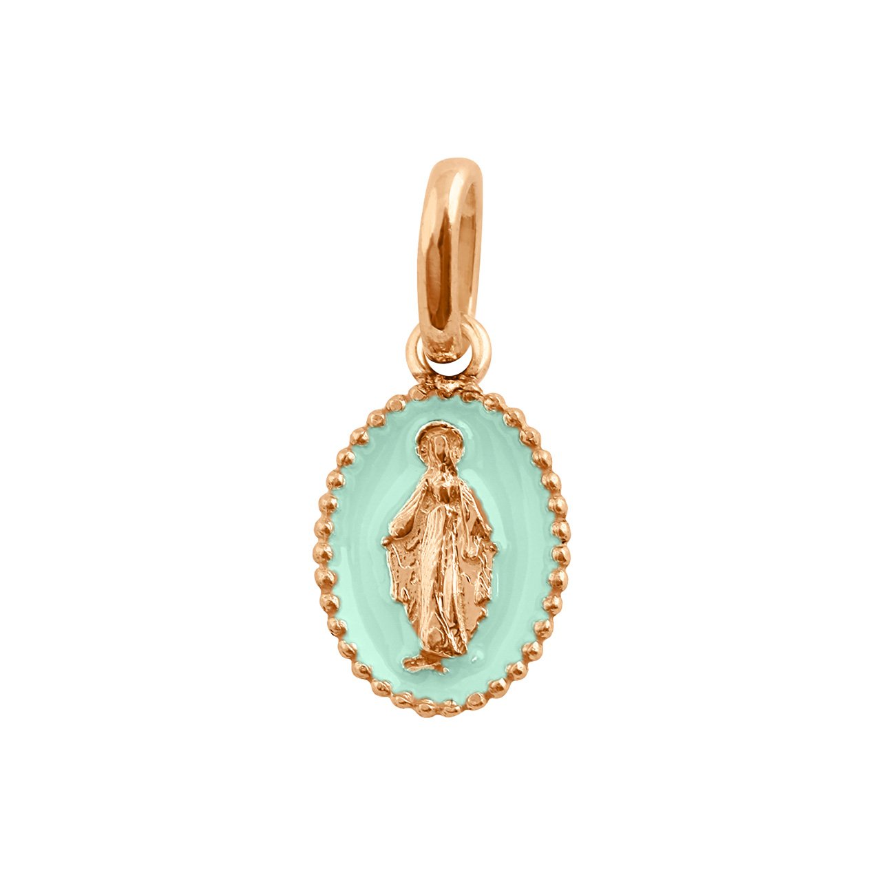 Gigi Clozeau - Madone Jade Resin pendant, Rose gold
