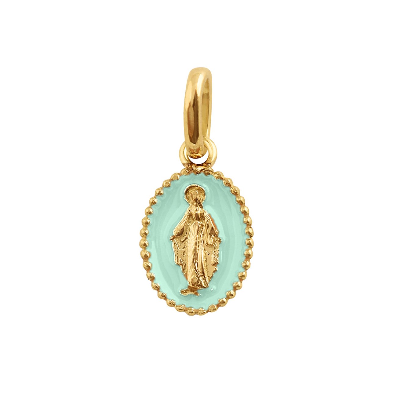 Gigi Clozeau - Madone Jade Resin pendant, Yellow gold