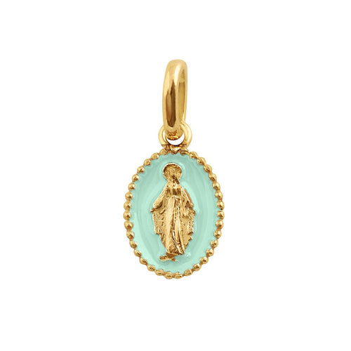 Gigi Clozeau - Madone Jade Resin pendant, Yellow gold