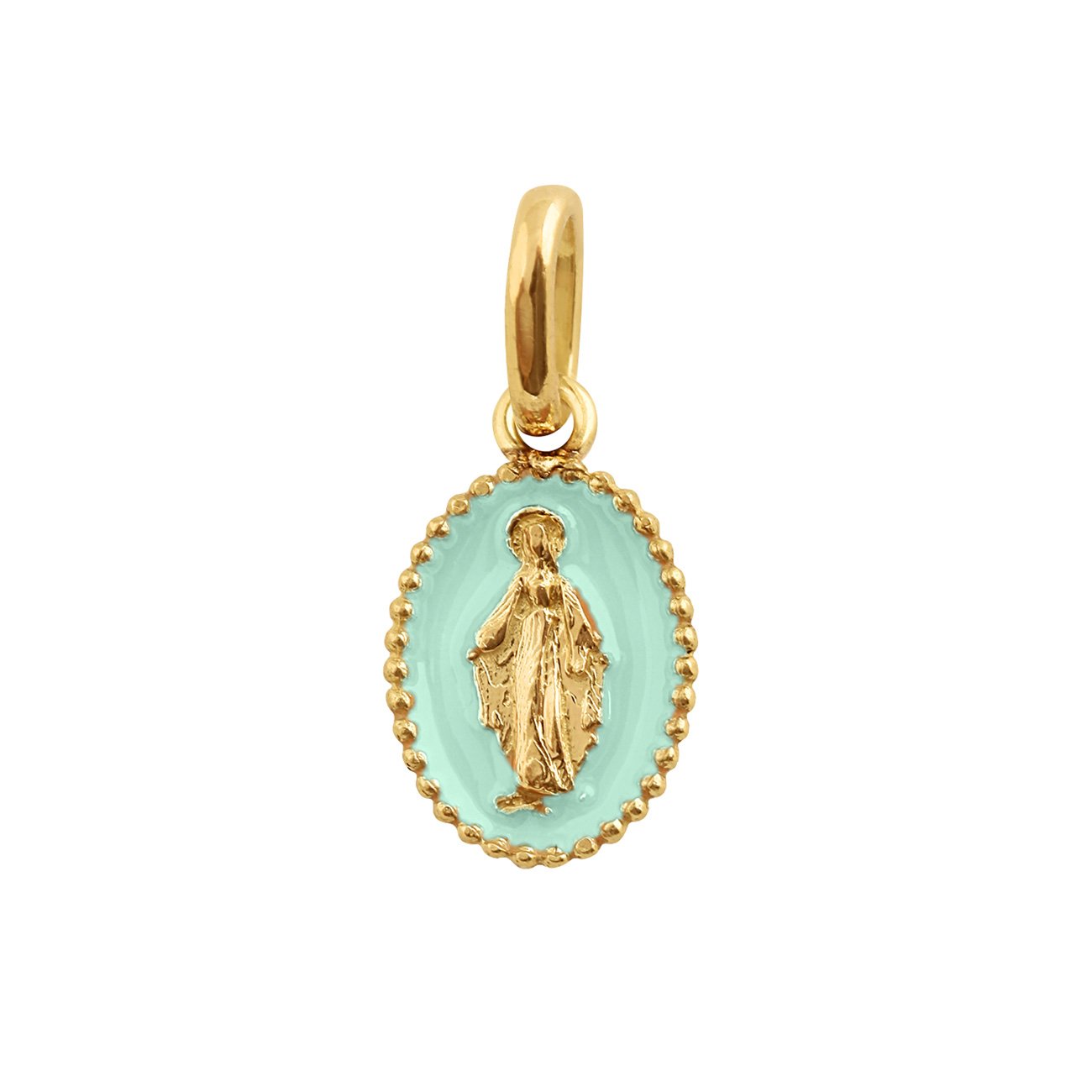 Gigi Clozeau - Madone Jade Resin pendant, Yellow gold