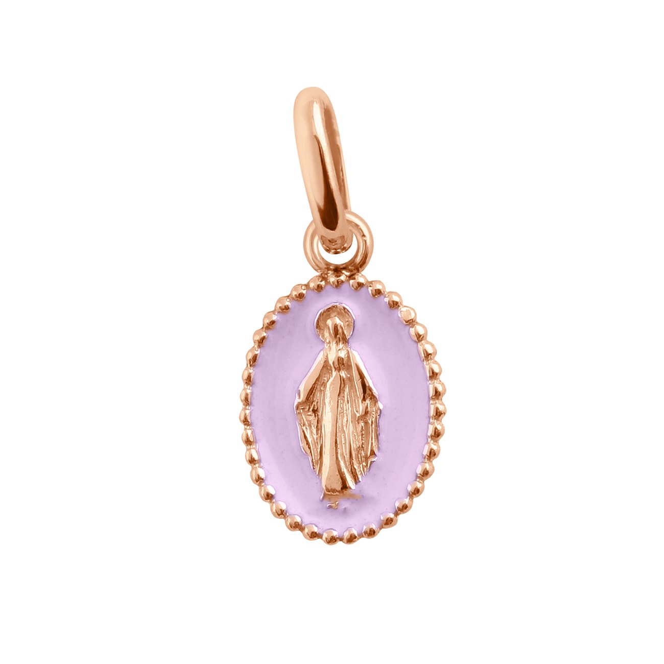 Gigi Clozeau - Madone Lilac Resin pendant, Rose gold