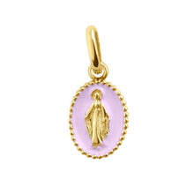 Gigi Clozeau - Madone Lilac Resin pendant, Yellow gold