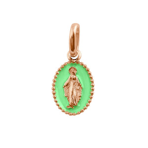 Gigi Clozeau - Madone Neon Resin pendant, Rose gold