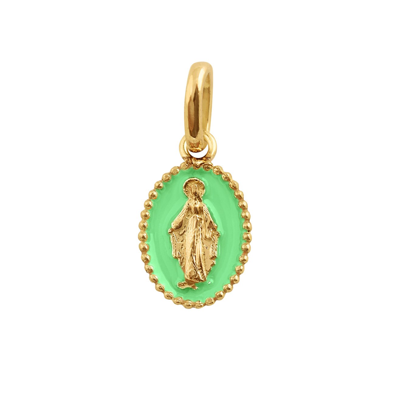 Gigi Clozeau - Madone Neon Resin pendant, Yellow gold