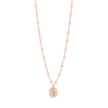Gigi Clozeau - Madone resin charm Classic Gigi Baby Pink necklace, Rose Gold, 16.5"