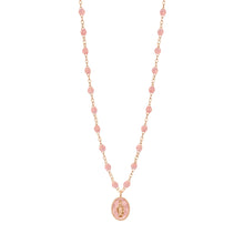 Gigi Clozeau - Madone resin charm Classic Gigi Blush necklace, Rose Gold, 16.5"