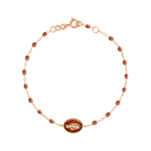 Gigi Clozeau - Madone Resin Charm Classic Gigi Fauve Bracelet, Rose Gold, 6.7