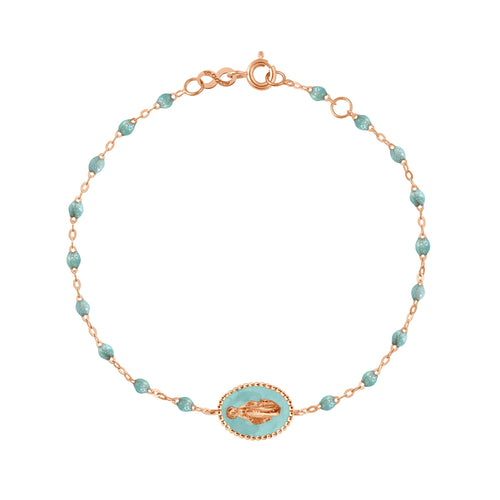 Gigi Clozeau - Madone resin charm Classic Gigi Iceberg bracelet, Rose Gold, 6.7