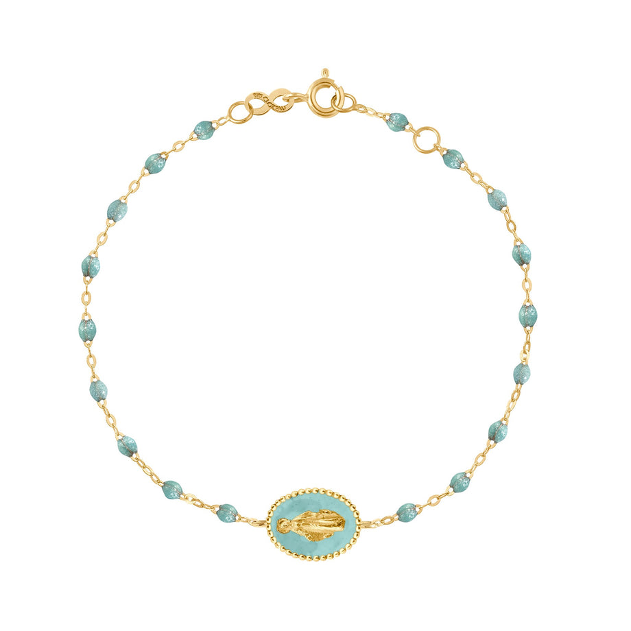 Gigi Clozeau - Madone resin charm Classic Gigi Iceberg bracelet, Yellow Gold, 6.7