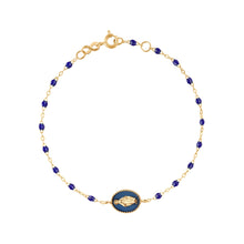 Gigi Clozeau - Madone resin charm Classic Gigi Lapis bracelet, Yellow Gold, 6.7"