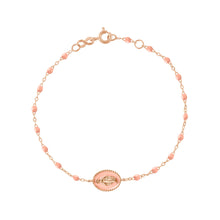 Gigi Clozeau - Madone resin charm Classic Gigi Saumon bracelet, Rose Gold, 6.7"