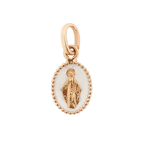 Gigi Clozeau - Madone White Resin pendant, Rose gold
