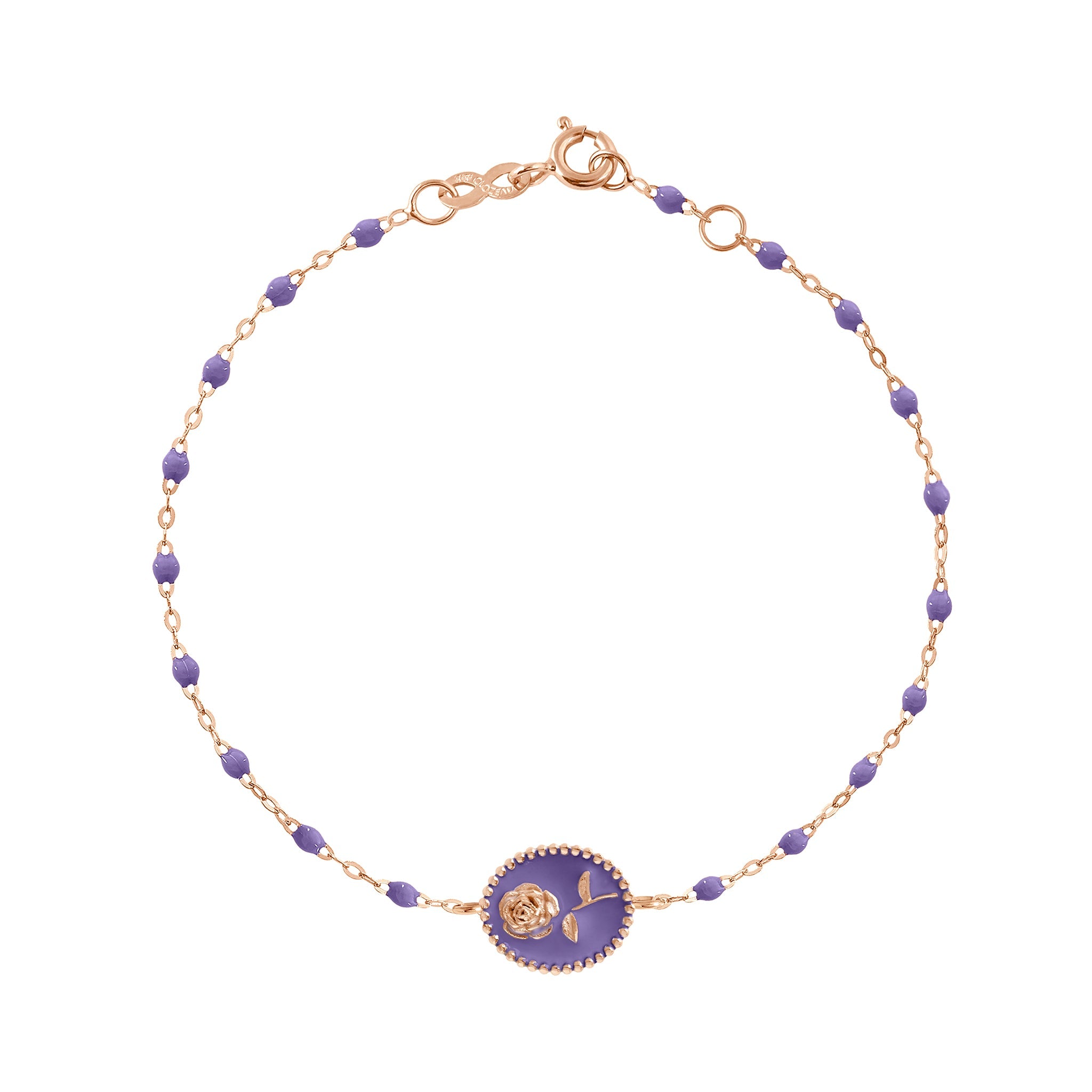 Gigi Clozeau - Mauve Rose Bracelet, Rose Gold, 6.7"