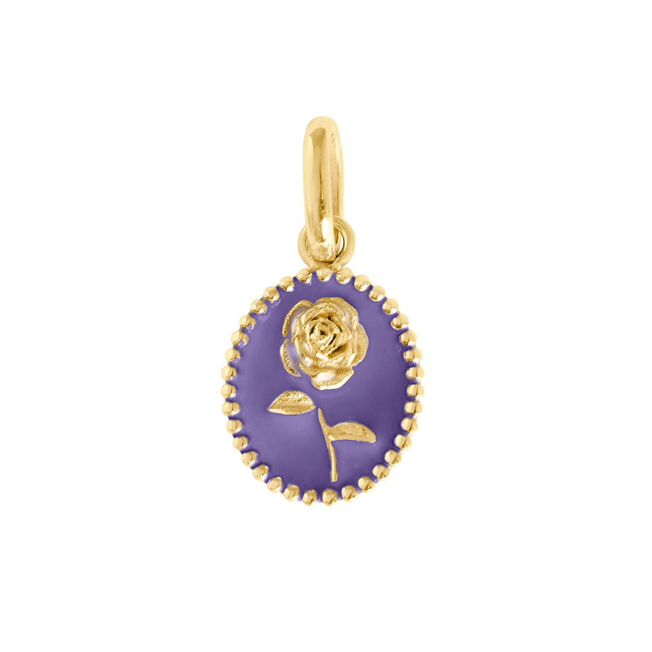 Gigi Clozeau - Mauve Rose Pendant, Yellow Gold