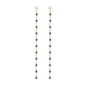 Gigi Clozeau - Mini Gigi Party Black diamond earrings, Rose Gold
