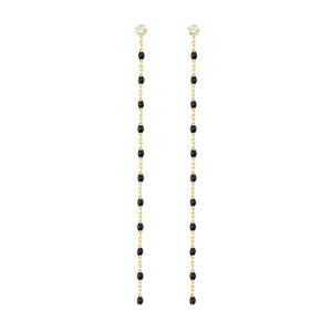 Gigi Clozeau - Mini Gigi Party Black diamond earrings, Yellow Gold
