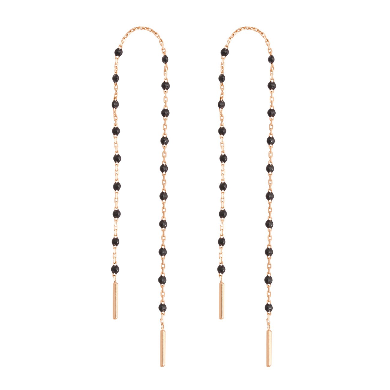 Gigi Clozeau - Mini Gigi Black earrings, Rose Gold