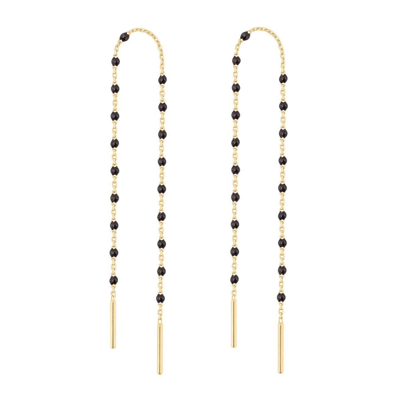 Gigi Clozeau - Mini Gigi Black earrings, Yellow Gold