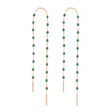 Gigi Clozeau - Mini Gigi Emerald earrings, Rose Gold