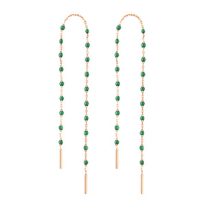 Gigi Clozeau - Mini Gigi Emerald earrings, Rose Gold