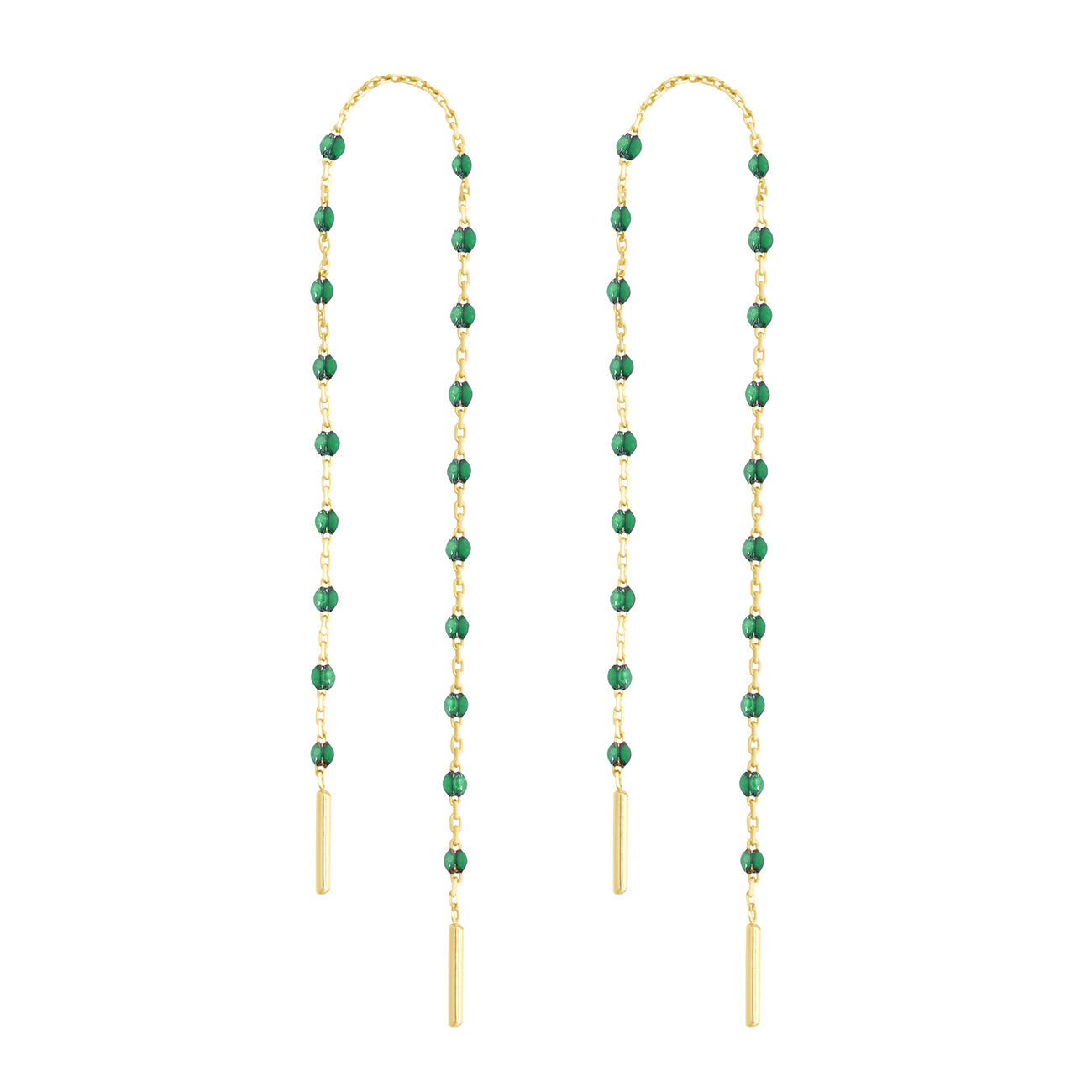 Gigi Clozeau - Mini Gigi Emerald earrings, Yellow Gold