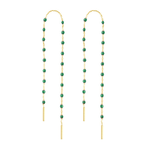 Gigi Clozeau - Mini Gigi Emerald earrings, Yellow Gold