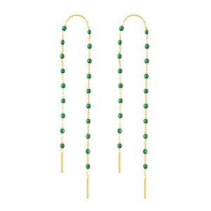 Gigi Clozeau - Mini Gigi Emerald earrings, Yellow Gold