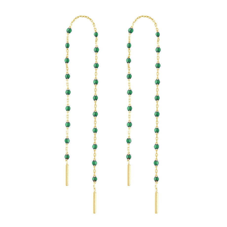 Gigi Clozeau - Mini Gigi Emerald earrings, Yellow Gold