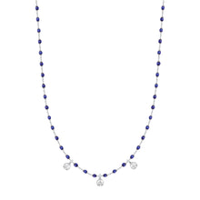 Gigi Clozeau - Mini Gigi Lapis necklace, White Gold 3 diamond, 16.5"
