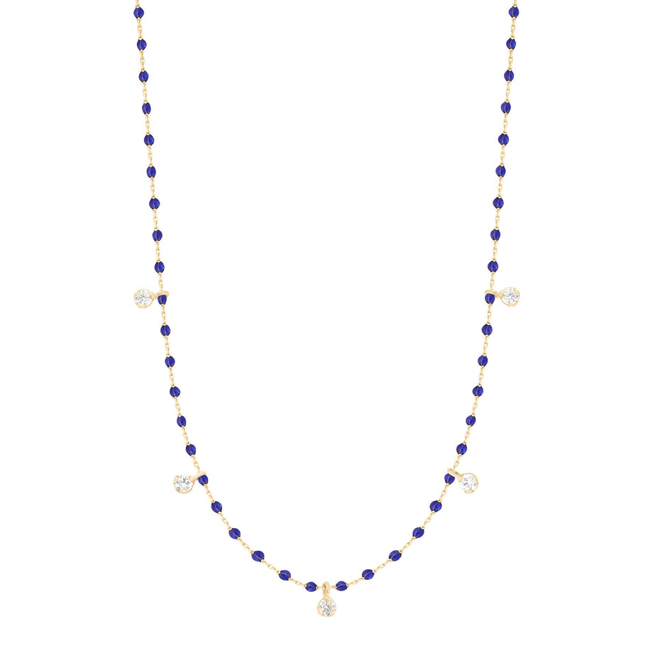 Gigi Clozeau - Mini Gigi Lapis necklace, Yellow Gold 5 diamond, 21.7