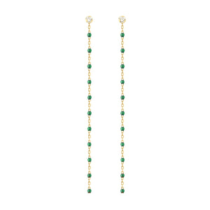Gigi Clozeau - Mini Gigi Party Emerald diamond earrings, Yellow Gold