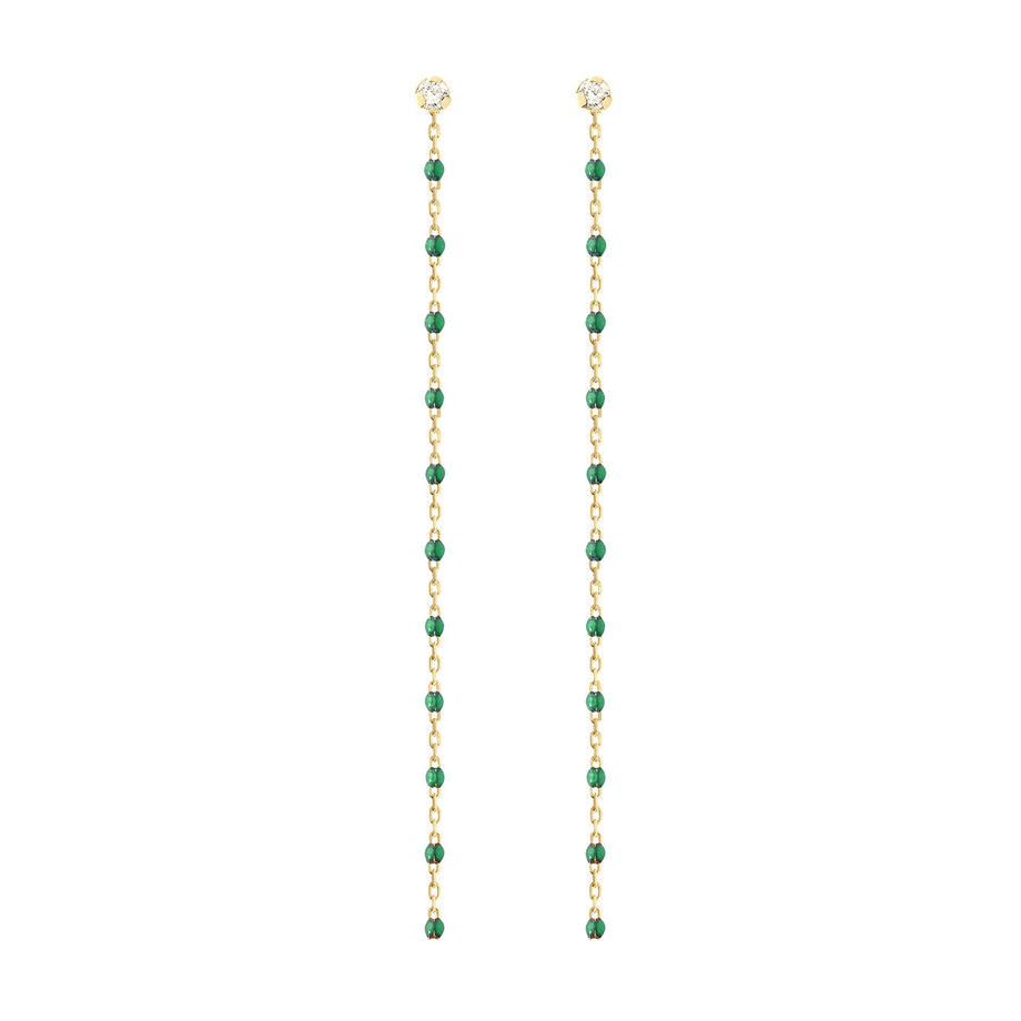 Gigi Clozeau - Mini Gigi Party Emerald diamond earrings, Yellow Gold