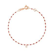 Gigi Clozeau - Mini Gigi Poppy bracelet, Rose Gold 1 Diamond, 6.7"