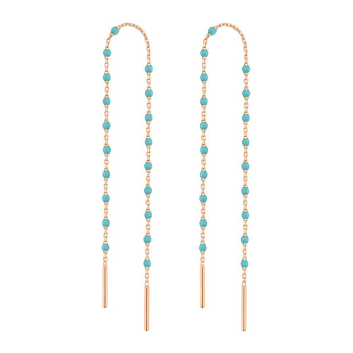 Gigi Clozeau - Mini Gigi Turquoise Green earrings, Rose Gold