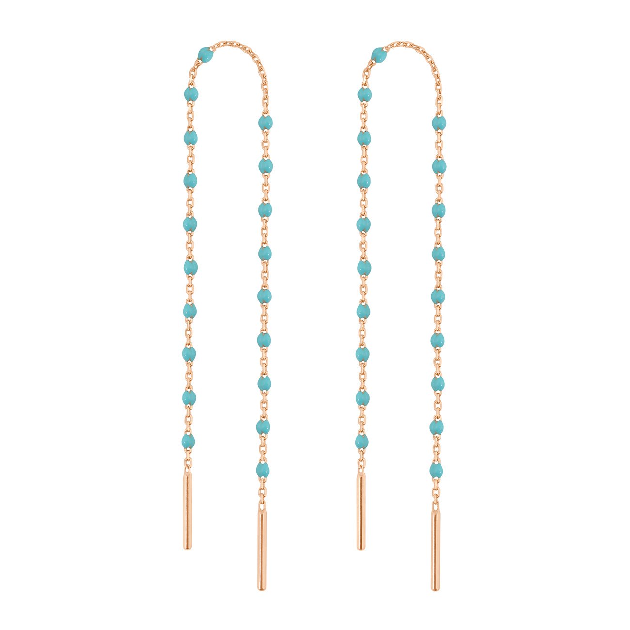 Gigi Clozeau - Mini Gigi Turquoise Green earrings, Rose Gold