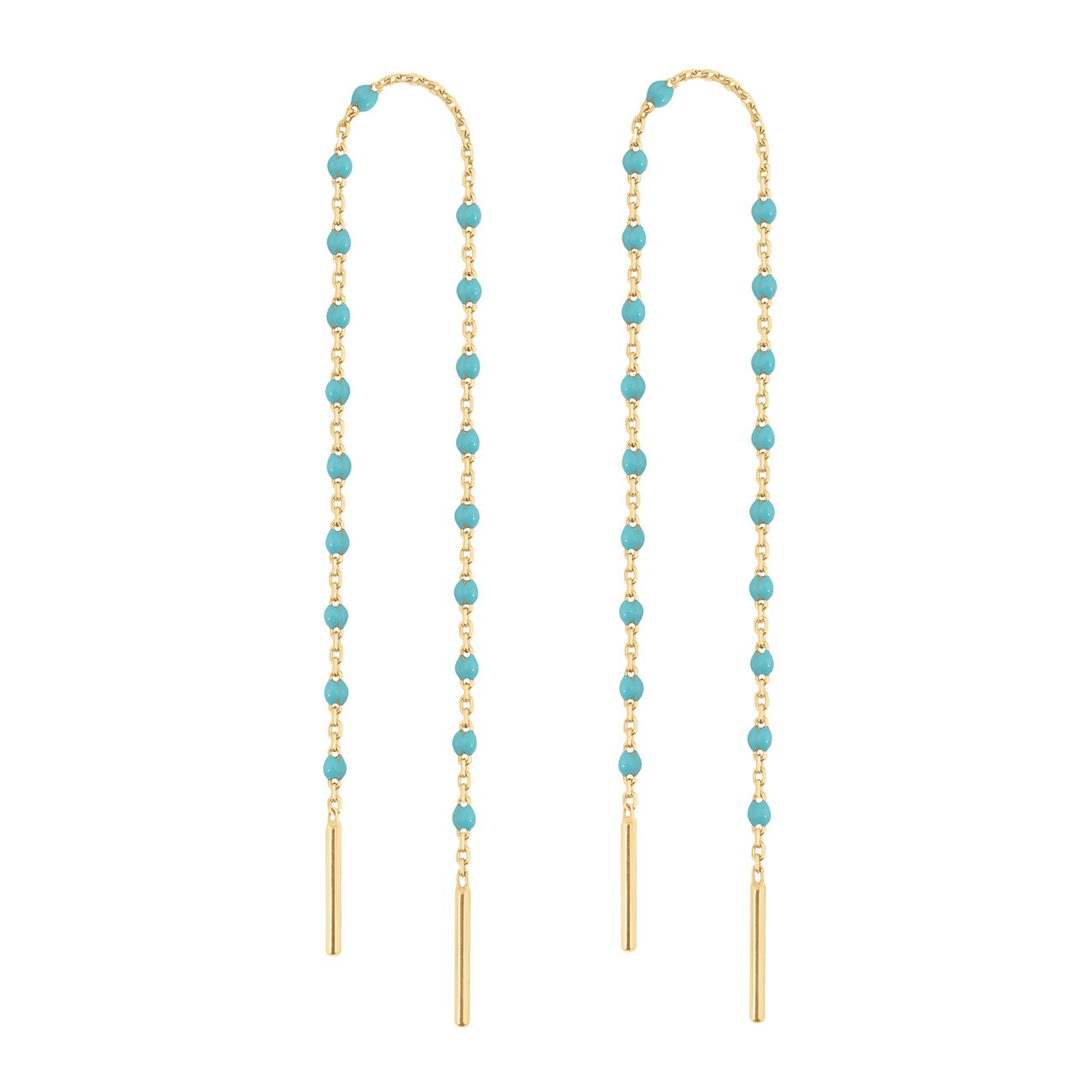 Gigi Clozeau - Mini Gigi Turquoise Green earrings, Yellow Gold