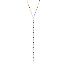 Gigi Clozeau - Mini Gigi Y Party Lapis necklace, Rose Gold, 19.7"