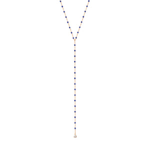 Gigi Clozeau - Mini Gigi Y Party Lapis necklace, Rose Gold, 19.7"