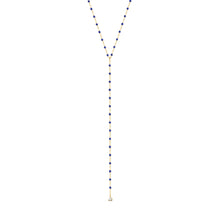 Gigi Clozeau - Mini Gigi Y Party Lapis necklace, Yellow Gold, 19.7"