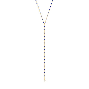 Gigi Clozeau - Mini Gigi Y Party Lapis necklace, Yellow Gold, 19.7"